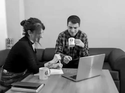 Aparg team members planning a project together